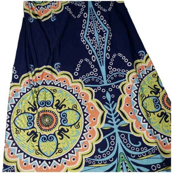 CT679 Mosaic Pattern Wide Leg Waist Pant L - Picture 2 of 4